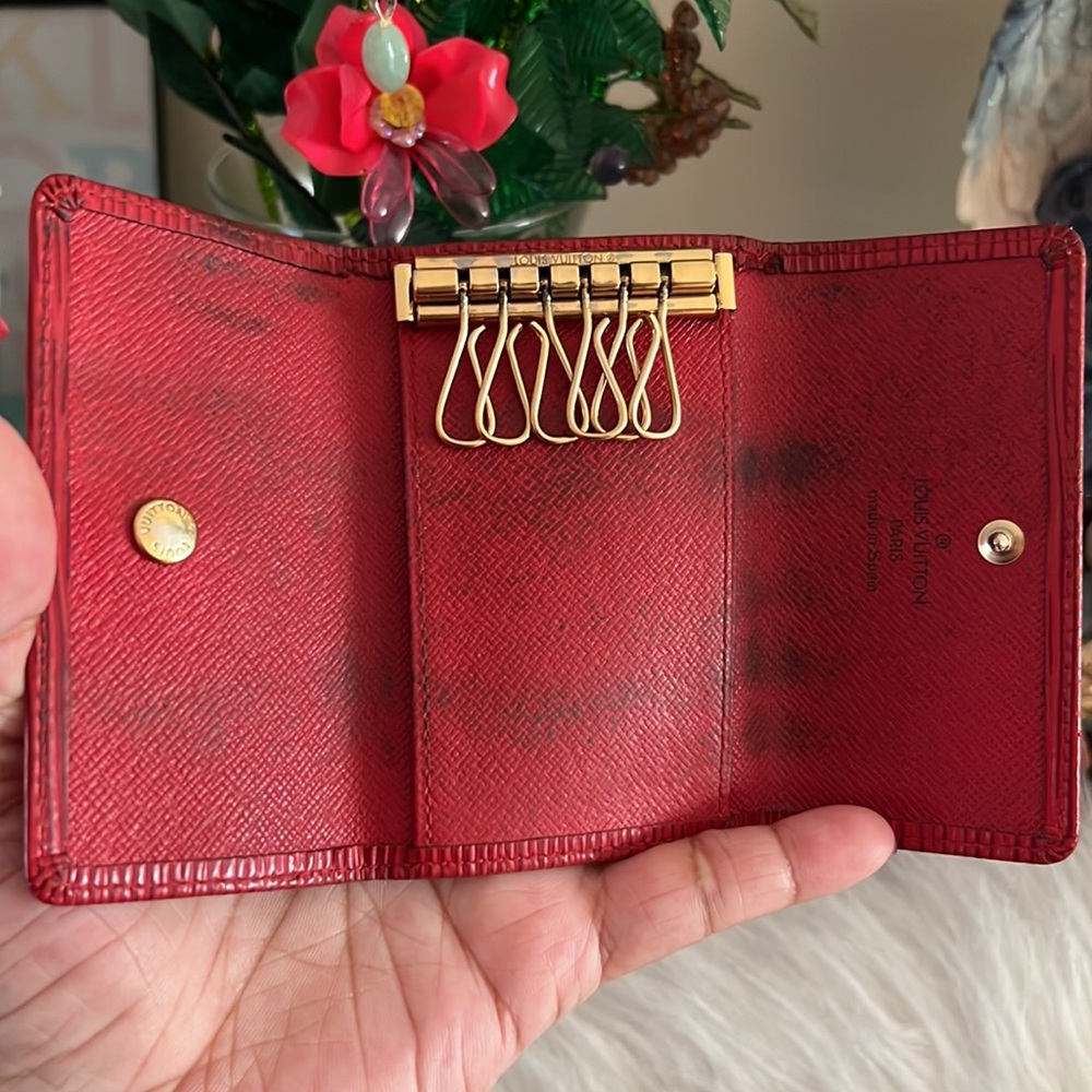Louis Vuitton Red Epi 6 Keychain. Date Code Ca022 - image 8